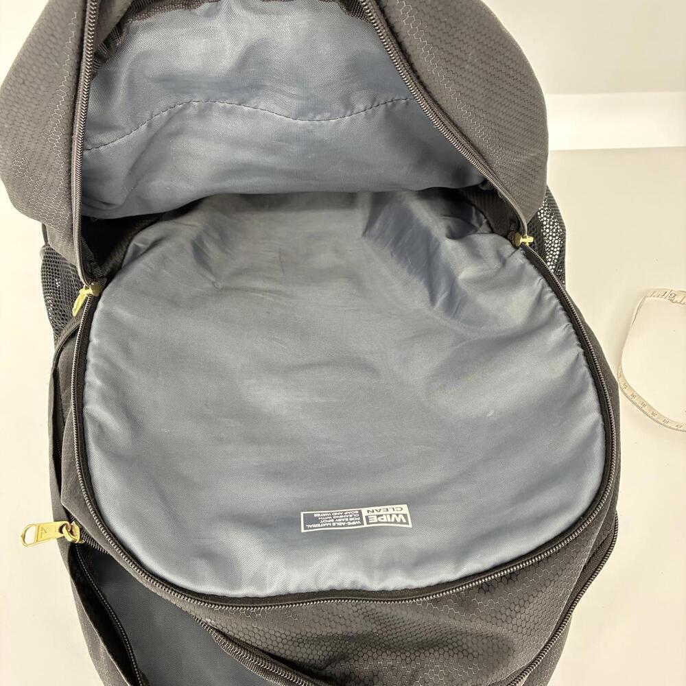 Adidas Black Backpack with Multiple Compartments Gold Color Hardware - Flawed - Picture 4 of 9